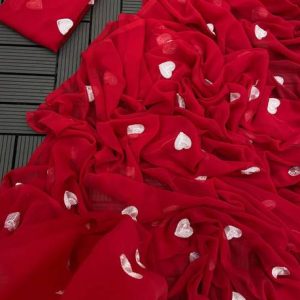 KYARA GROUP Embroidered Bollywood Georgette Saree