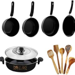 Kashvi Premium Kitchen Cookware Set of 5 Pcs + Wooden S...