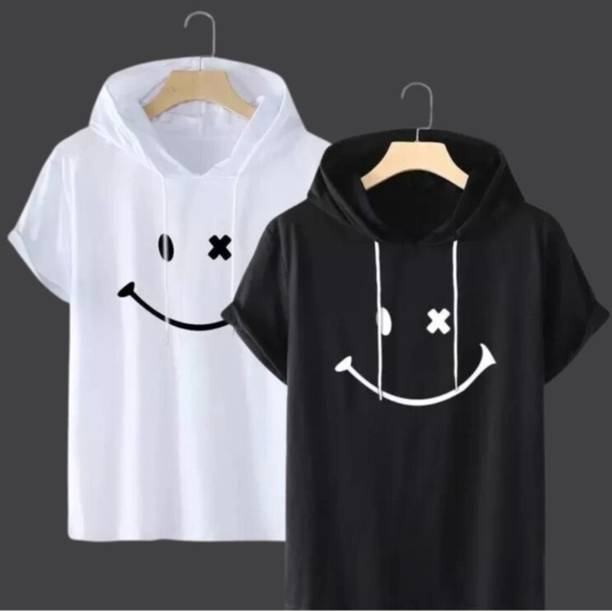 Rd fashion Pack of 2 Couple Geometric Print Hooded Neck Polyester ...