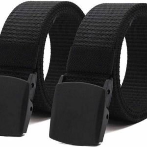 Zhanshi Men Casual, Party, Evening Black Nylon Belt
