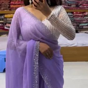 Saadhvi Embellished Bollywood Georgette Saree