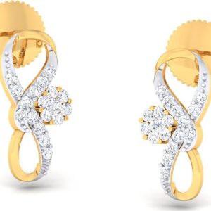 avsar AVE701YA Yellow Gold 18kt Diamond Stud Earring
