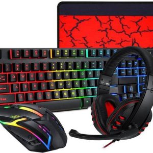 SANNO WORLD Wired Gaming Keyboard and Mouse Headset Com...