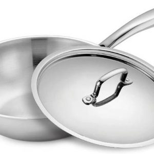 Jiaa Triply Stainless Steel Wok/Deep Pan With Lid - 22 ...