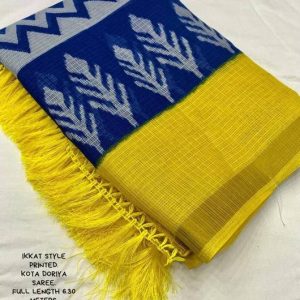 Dhanlaxmi CreationLLP Digital Print Ikkat Cotton Linen Saree