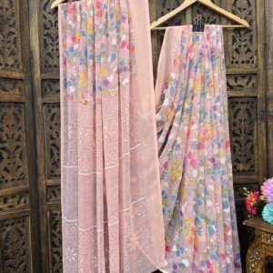 KanjiQueen Floral Print, Printed, Self Design Daily Wear Georgette...