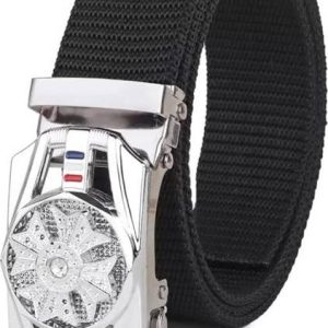 LUXURY LEATHER Boys Casual, Formal, Evening, Party Black Nylon Belt