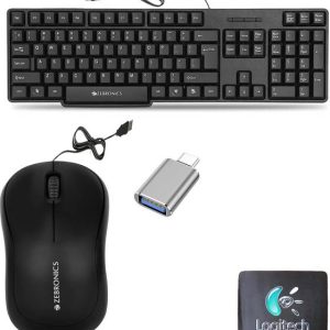 Mophonics Wired K20 Keyboard, Mouse, Mouse Pad, C-OTG (...