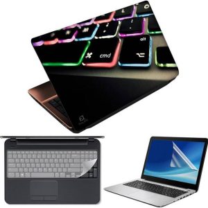 FineArts Keyboard Color Led 3 in 1 Laptop Skin Pack Wit...