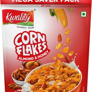 Kwality Corn Flakes Real Almond & Honey, 99% Fat Free, ...