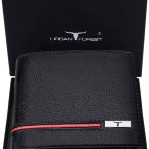 URBAN FOREST Men Casual, Formal, Travel Black Genuine Leather RFID ...
