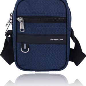 Pramadda Pure Luxury Blue Men Sling Bag Classic Small 7 inch Sling Messenger...