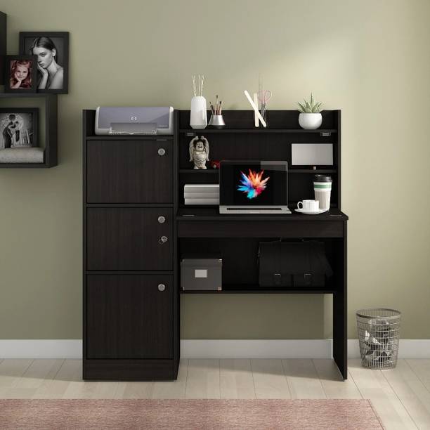 A GLOBIA CREATIONS Brook Study Table In Wenge Finish En...