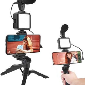 KSD Best Video Making Vlog Tripod Kit With Microphone a...