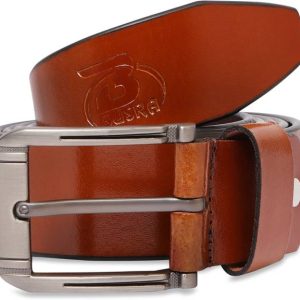 BUSRA Boys Formal Tan Genuine Leather Reversible Belt