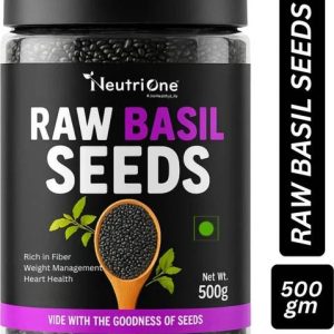 NeutriOne Raw Basil Seeds | Rich in Fiber & Omega-3 |Sa...