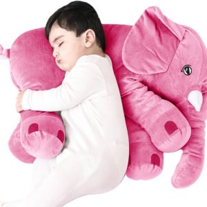 DearJoy Baby Elephant Pillow (Pink) - 45 cm