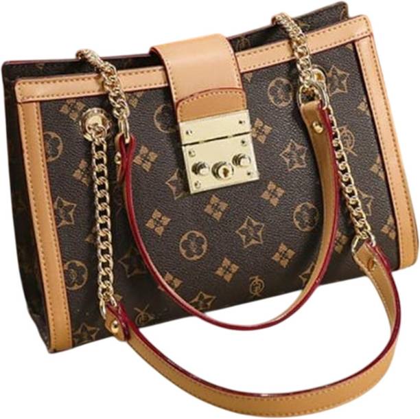 carry&style Brown Women Shoulder Bag Luxury Monogram Chain Shoulder...