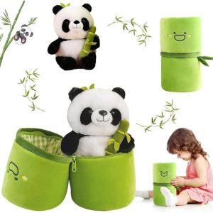 ATHRAVTOYS Panda Bamboo Stuffed Animals Plush Toy, Bamb...