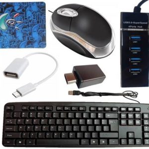 ANJO USB Keyboard-LED Mouse-Pad-3.0 USB Hub-Cleaner-OTG...