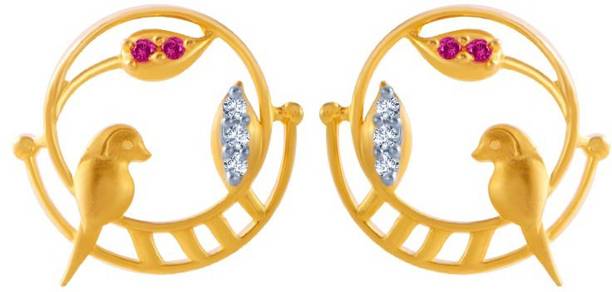 PC Chandra Jewellers Yellow Gold 14kt Stud Earring