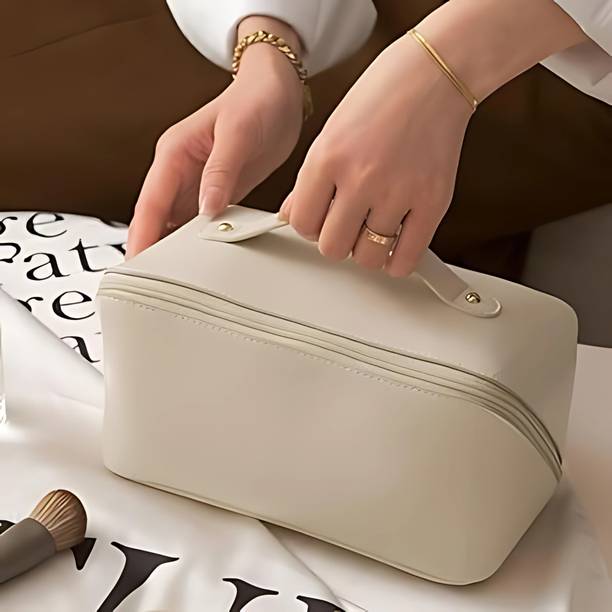 The Stitch Tale Waterproof PU Leather Travel Makeup Org...