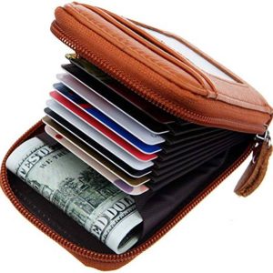 Flipkart SmartBuy RFID Protected Orange Leather Zip Case Debit/Credit/ATM...