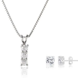 Femme Jam White Gold 925 Sterling Silver Round Brillian...