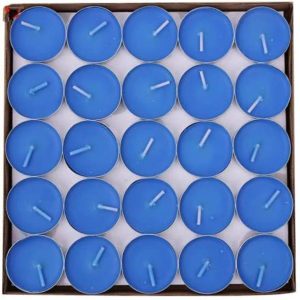 WeKonnect Scented Tea Light Candles | Blue Colour, Flam...