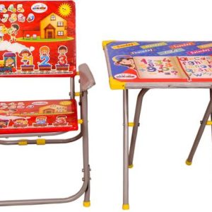 CHHOTA RABBIT TABLE CHAIR FOR KIDS STUDY (RED) Fabric D...