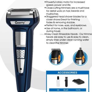 Geemy Hair trimmer clipper and shaver 3in1 rechargeable...