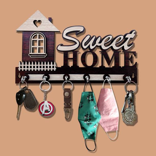 Craft Petals UV printed sweet home Wood Key Holder