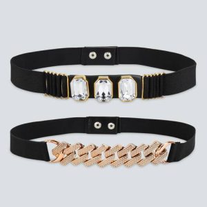 Hapani Fashion Women Casual Black Fabric Belt