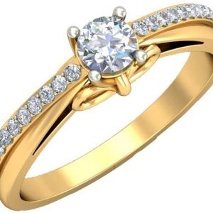 avsar AVR705YB 14kt Cubic Zirconia Yellow Gold ring