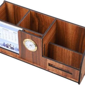 Deskart 4 Compartments Wooden Multipurpose Desk Oragani...