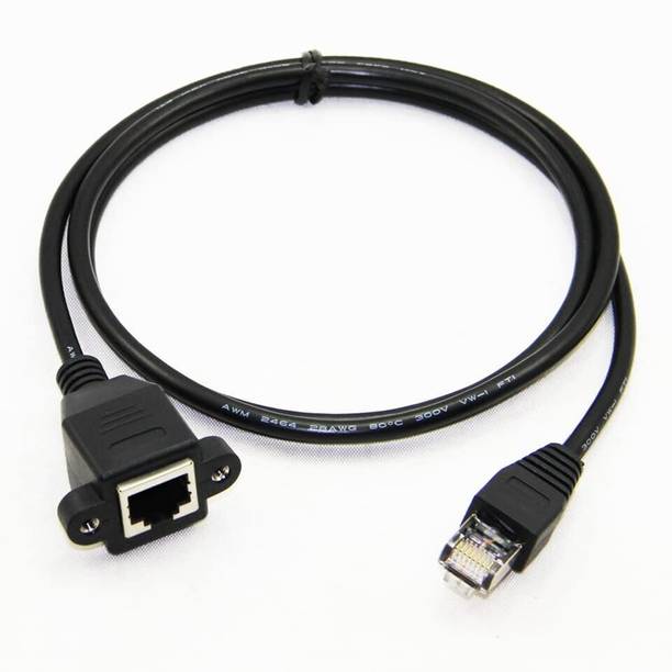 BKC RJ45 LAN Network Adapter Male to Female Shielded Co...