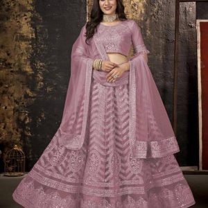 KOMAL Embroidered Semi Stitched Lehenga Choli