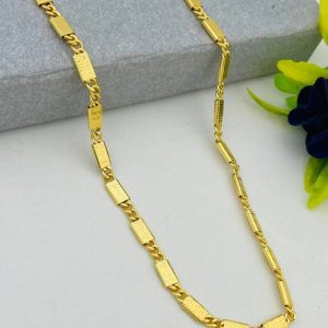 PENSHIMI 1 gram High Quality Indian Polished “20” Inches Gold Ch...