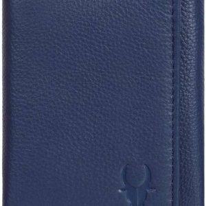 WILDHORN Men Casual Blue Genuine Leather RFID Wallet - Mini