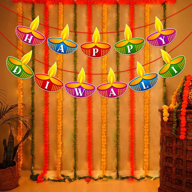 ZYOZI Happy Diwali Banner, Diwali Decorations Items Ban...