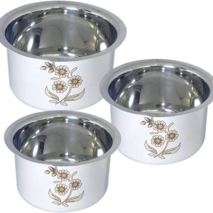 bartan hub Stainless steel Patila/Bhagona set of 3 (Las...