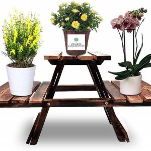 Smarts collection Wooden Plant Stand for Balcony Living...
