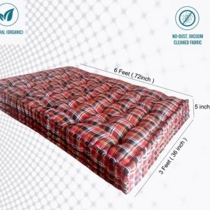 DUROKING HEAVY BORDER PLUS 5 inch Single Cotton Mattres...
