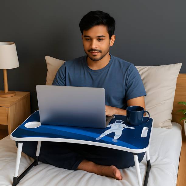 KushHome Portable Laptop Table for Bed, Foldable Study ...