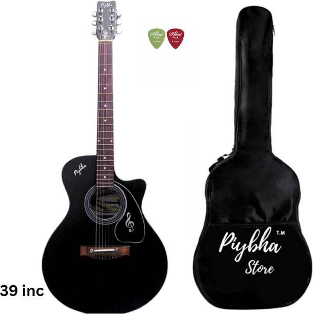 Piybha Store Med_Black Acoustic Guitar ( 39inc) Acousti...