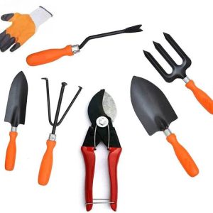 IBEX Gardening Tools Set of 7 (Big Trowel, Small Trowel...