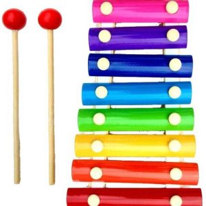 Webby Colorful 8 Different Tones Hand Knock Xylophone w...