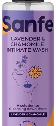 Sanfe Natural Intimate Wash, 3 in 1 – No Odour, No Itching, No Irritation – Lavender & Chamomile Intimate Wash  (100 ml)