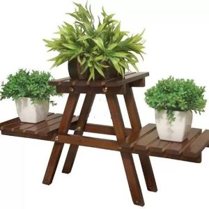 NCS wood -01 stand flower Solid Wood Side Table