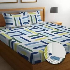 LX LOYREX 250 TC Cotton Double Printed Fitted (Elastic)...